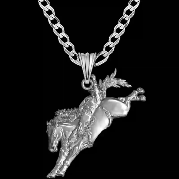 Bareback Bronc Rider Pendant